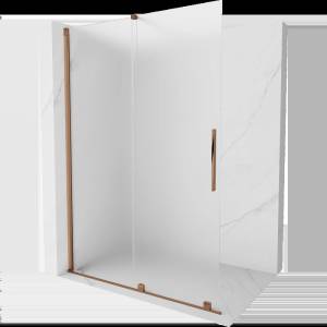 Mexen Velar плъзгаща се душ-преграда Walk-in 160 x 200 см, мат 8 мм, розово злато - 871-160-000-33-60 (871-160-000-33-60)