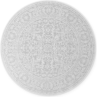 Hanse Home Кръгъл килим за открито и закрито в цвят слонова кост и сиво ø 160 cm Duet Kona - NORTHRUGS (106249-160)