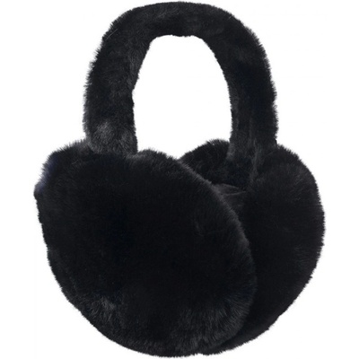 Klasické plyšové černé klapky na uši