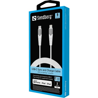 Sandberg 136-48 USB-C PD to Lightning MFI, 2m