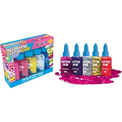 Třpytivé lepidlo UHU Glitter Glue Glow in Dark 5x10 ml