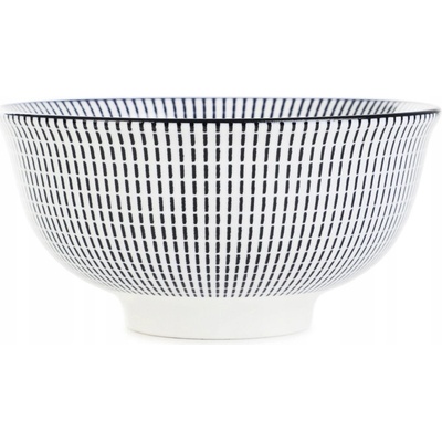 Homla Porcelánová miska Navia čierna pruhovaná 12 cm