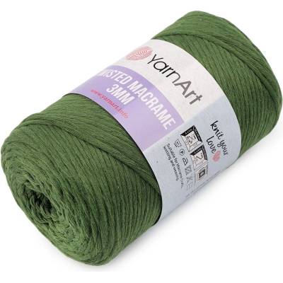 Prima-obchod Pletací příze Twisted Macrame 250 g rozčesávací, barva 8 (787) zelená trávová