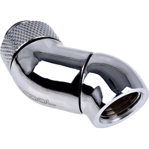 Alphacool Ъглов адаптер Alphacool Eiszapfen G1/4, 2 x 45°, сребрист (AC-1011180)