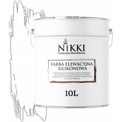 NIKKI Silikónová fasádna a stenová farba 10 l snehovo biela matná