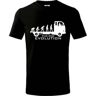 Truck driver evolution tričko detské Čierna