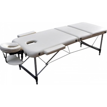 ZENET Масажна кушетка Zenet 1049 размер L кремава, трисекторна, алуминиева, преносима с чанта (ZET-1049-L)