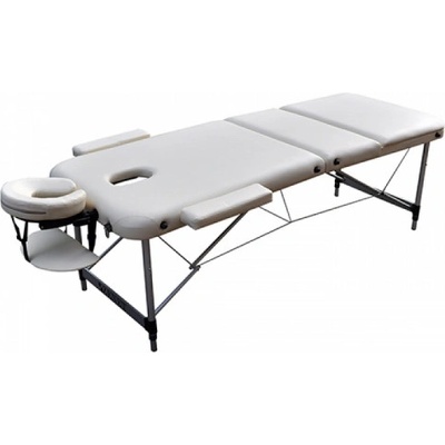 ZENET Масажна кушетка Zenet 1049 размер L кремава, трисекторна, алуминиева, преносима с чанта (ZET-1049-L)