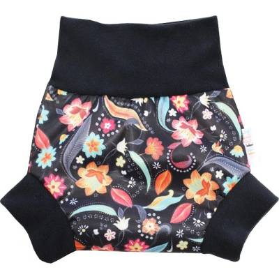 Breberky Natahovací svrchní kalhotky PUL Noční květy S 4-7 kg