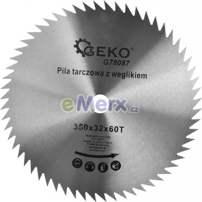 GEKO Kotouč pilový vidiový s otvory, 350x32x60T