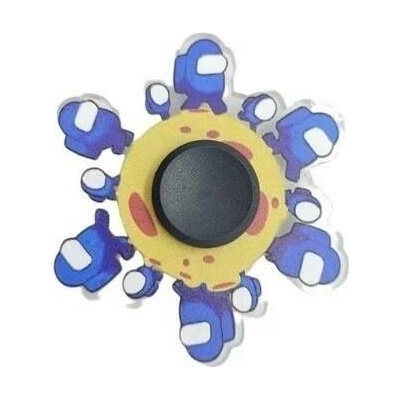 Fidget Spinner 6tiramenný animovaný Among modrý