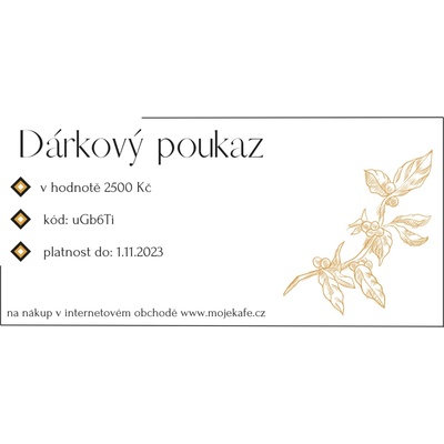 Darčekový poukaz v hodnote 2500 Kč