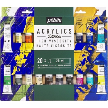 Pébéo Acrylic Paint Комплект акрилни бои 20 x 20 ml 20 бр (833426)