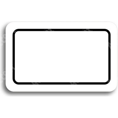 ACCEPT Tabulka SEM - TAM - typ 09 (80 x 50 mm) - bílá tabulka - černý tisk