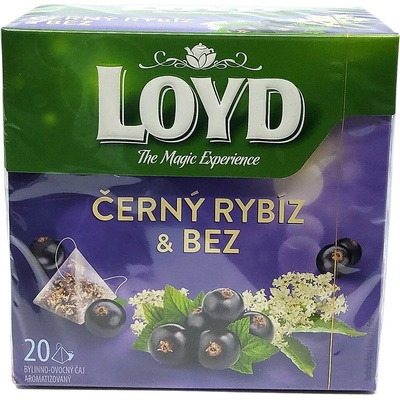 Loyd čaj černý rybíz a bez pyramidový 20 x 2 g