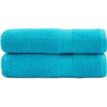 vidaXL Premium Shower Towels 2 pcs Turquoise 70x140 cm 600 gsm 100% Cotton - Untranslated (137452)
