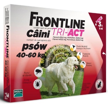 Frontline Tri-Act Spot-On Dog XL 40-60 kg 3 x 6 ml