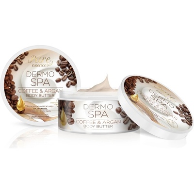 Pure Essence tělové máslo Káva & Argan s vit.E 200 ml