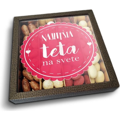 Sablio Mandle v čokoláde Najlepšia teta na svete 4 x 80 g