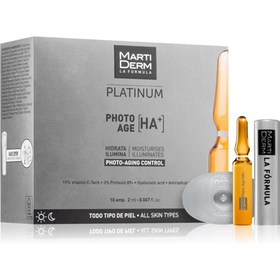MartiDerm Platinum Photo Age HA+ серум против стареене на кожата в ампули с витамин С 10x2ml
