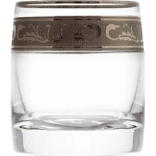 Crystal Bohemia Bohemia Crystal Ideal poháre na pálenku s platinovým dekorom sada 6 60 ml