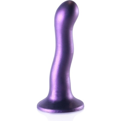 Ouch! Ultra Soft Silicone Curvy G-Spot Dildo 7" Purple silikónové dildo s prísavkou 17,2 x 2,8ؘ–3,7 cm