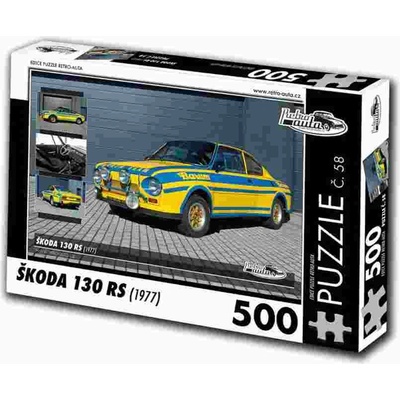 Retro cars - Puzzle Škoda 130 RS II (1977) - 500 piese
