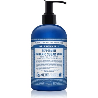 Dr. Bronner's Peppermint течен сапун за тяло и коса 355ml