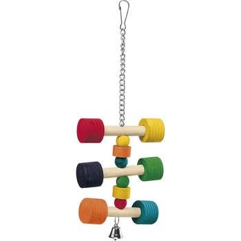 Ferplast Parrot Toy -Забавна дървена играчка за папагали, 11, 5 / 11, 5 / 31 см