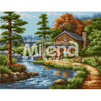 Milena Style Лятно утро - гоблен със схема конци dmc 1: 4