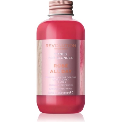 Revolution Haircare Tones For Blondes tónovací balzám pro blond vlasy Rose All Day 150 ml