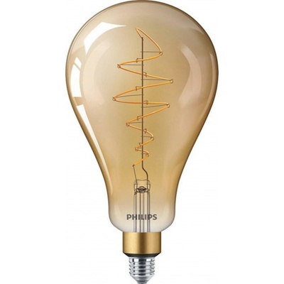 Philips Vintage LED žárovka E27 A160 40W 470lm 1800K stmívatelné, jantarová