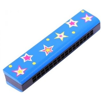 Bigjigs Toys - Синя дървена хармоника (BJ191_3)