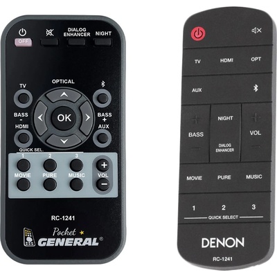 GENERAL Denon rc-1241 - дистанционно управление дубликат (rc-1241)