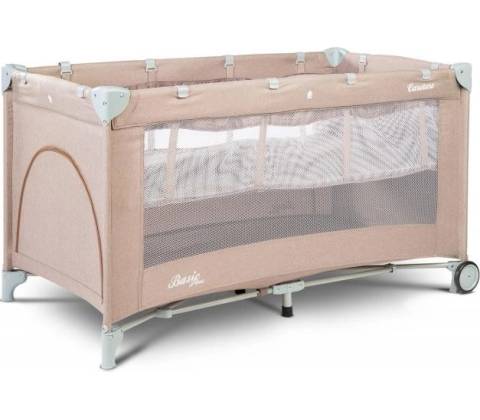 Caretero Cestovná postieľka Basic Plus beige
