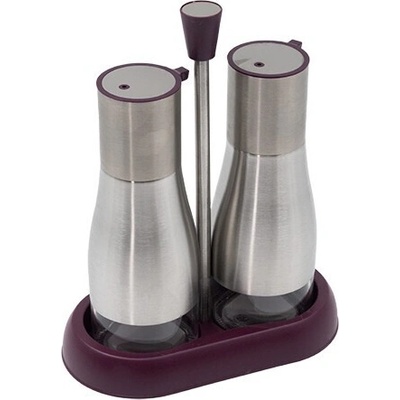 Оливерник инокс 2бр с лилава подложка (h1006)