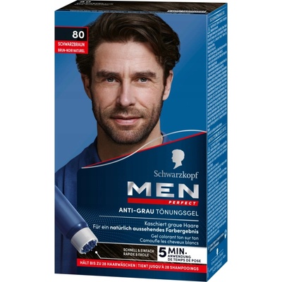 Schwarzkopf Men Perfect Odbarvovač šedin 80 Černohnědý