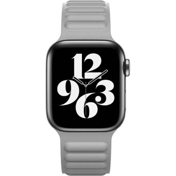 JC Магнитна силиконова каишка за Apple Watch 38мм, 40мм, 41мм, 42мм (2024) - JC Design Silicone Link Band (светлосив)