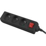 Lanberg power strip 1.5m, 3 sockets, french with circuit breaker quality-gr (PS1-03E-0150-BK)