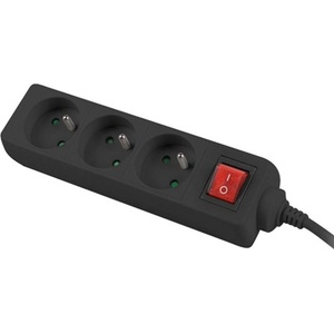 Lanberg power strip 1.5m, 3 sockets, french with circuit breaker quality-gr (PS1-03E-0150-BK)