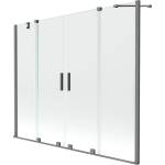 Mexen Velar Двойно плъзгащ се двукрилен параван за вана 180 x 150 cm, прозрачен, (896-180-000-02-95)