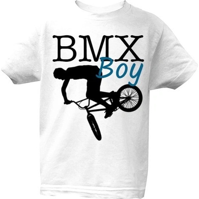 Tričko s potiskem BMX boy dětské Bílá