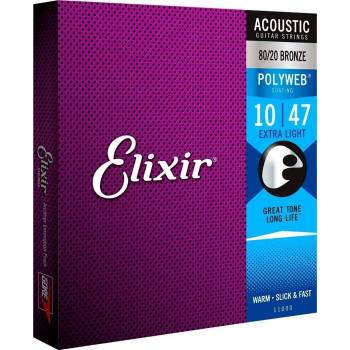 Elixir 11000 Polyweb 10-47 Струни за акустична китара (11000)