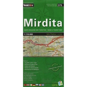 mapa Mirdita 1:110 t. laminovaná