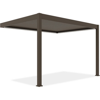 Gutroof ELEGANCE WALL AUTOMATIC 3x4 automatická nástěnná pergola s LED osvětlením Taupe