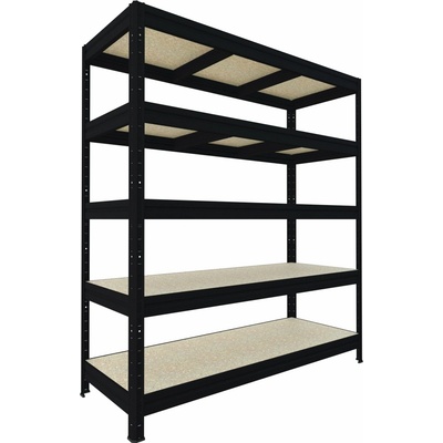 Biedrax Regál 60 x 240 x 177 cm 5 políc čierny