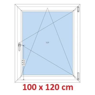 Soft Plastové okno 1000 x 1200 mm otevíravé a sklopné Bílá