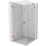 Mexen Lunar-B лява отваряема душ кабина 80 x 80 см, прозрачна, розово злато - 832-080-080-60-00-L (832-080-080-60-00-L)