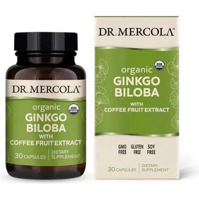 Dr. Mercola Ginkgo Biloba Coffee Fruit Extrakt 30 kapslí