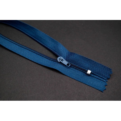 Nedeliteľný jemný plastový špirálový zips (veľkosť číslo 3) rôzne farby - dĺžka 12 cm - 60 cm 22 cm Tmavá petrolejová